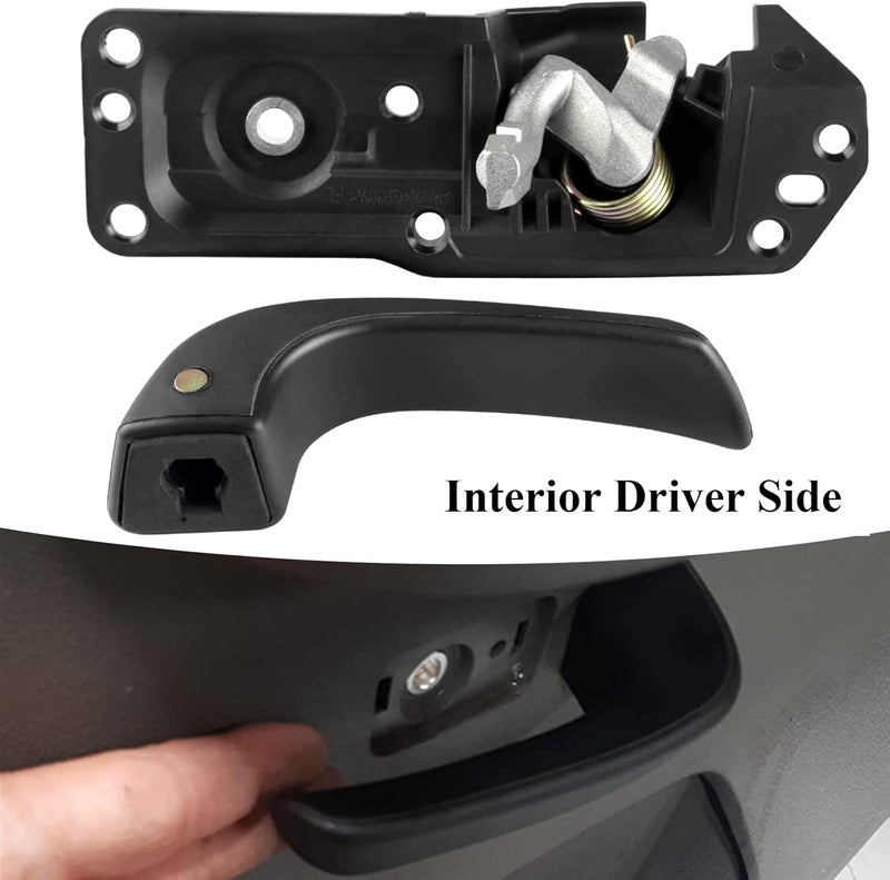 E-Vniko Interior Door Handle Kit Front Left Driver Side Compatible for 2007-14 Chevy Silverado Avalanche Suburban Tahoe GMC Sierra Cadillac Escalade ESV EXT Replace Latch Handle 20833606 - Image 3